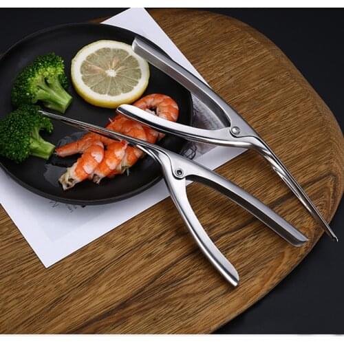 Shrimp Peeler Prawn Peeler Stainless Steel Prawn Deveiner Peel Device Kitchen Seafood Tools Kitchen Gadgets Shrimp Cleaner