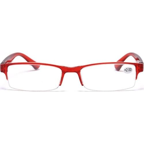 Lightness Ultra-light Reading Glasses Women Men Half Frame Cutting Presbyopic Glasses with Diopter +1.0 1.5 2.0 2.5 3.0 3.5 4.0