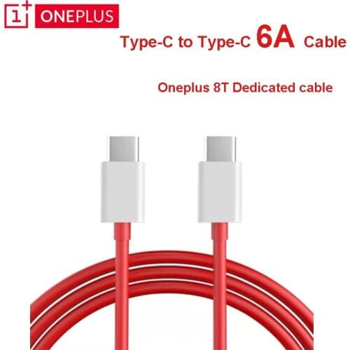 Oneplus 8T Original Warp Quick Charger cable 6A Dash Fast Type-C To Type-C data cable for One plus 8T phone Double Type-C Cable