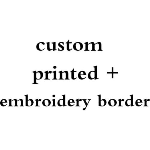 Custom printed add embroidery border patch with logo picture brand