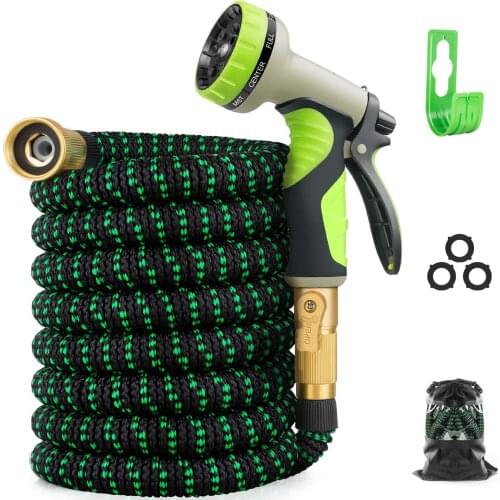 Garden Hose Expandable Magic Flexible High Pressure Car Wash Spray Gun 3 Times Telescopic Garden Watering Hose With Spray Gun