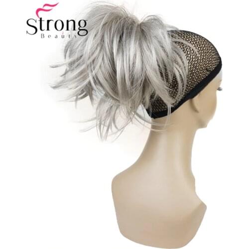 Silver 10-12inch Short Natural Wave Ponytail Hair Extension With Claw Clip In Hairpiece COLOUR CHOICES