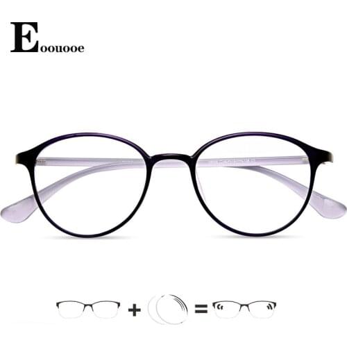 TR90 Round Glasses Frame Women Gafas Photochromic Anti-blue light Optical Glasses Oculos de sol Class Goggles Prescription