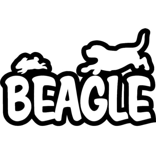 30cm Beagle Dog Personality Car-Styling Vinyl Car Sticker Decor 6z-0031