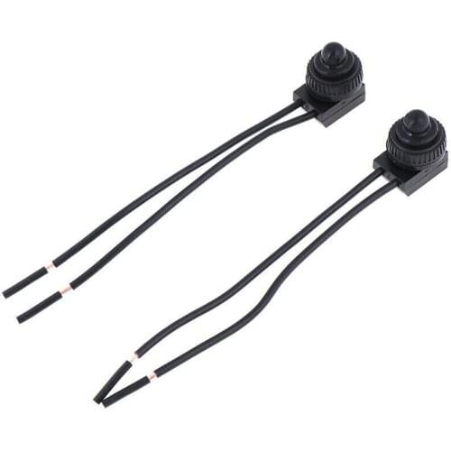 Waterproof Push Button With 4" Lead Wire IP67 switch with wire Switch 12V