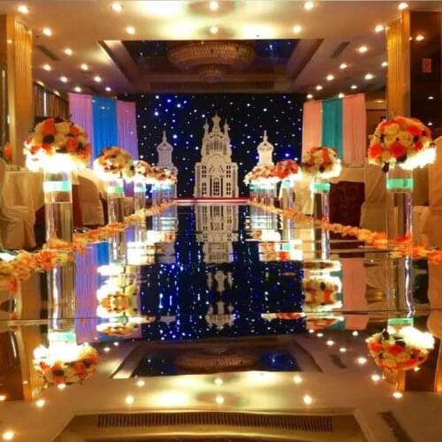 Upscale 1 m/1.2m/1.5m 1.8m /2 m Wide Shiny Wedding Decoration Aisle Runner T Station Mirror Carpet Supplies