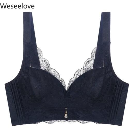 Weseelove Lace Top Beautiful Back Bra Plus Size Women Soutien Gorge Push Up Beautiful Underwear Sexy Lingerie Free Shiping B16-2