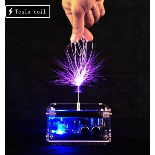 10CM flat Bluetooth music Tesla coil / high frequency and high voltage pulse test device / scientific experiment