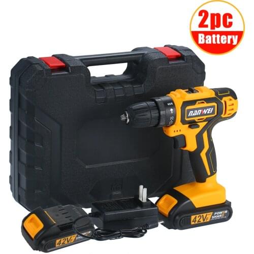 2-Speed Cordless Drill Driver Electric Screwdriver Max 35Nm Torque Variable Speed Electric Drill Rechargeable Electric Drill