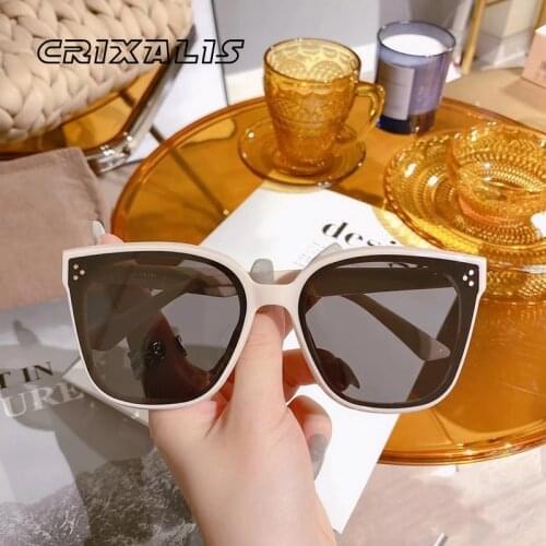 2021 Square Sun Glasses Female Luxury Brand Travel Oversize Sunglasses Men Women Vintage Oculos Lunette De Soleil Femme UV400