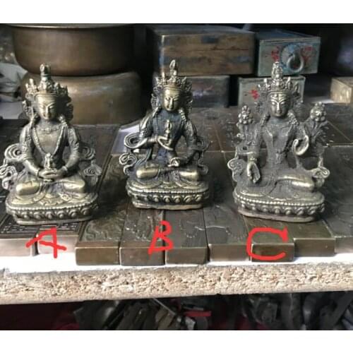 7cm White Tara Vajrasatt Manjushri, Guanyin, Green Tara, Longevity Buddha bronze statue off 50