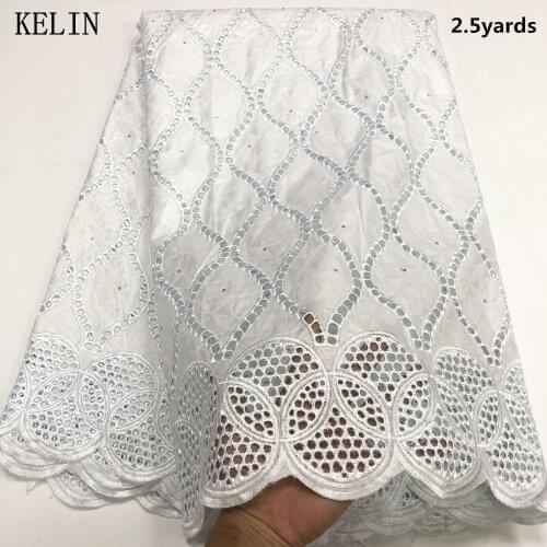 African bazin riche fabric african lace fabric wedding bazin brode 2.5yards embroidery cotton swiss lace fabric for dress CP012