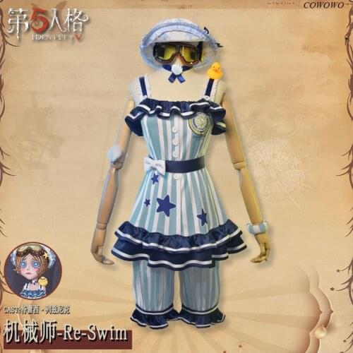 Anime!Identity V Tracy Reznik-Re-Swim QiZhen Skin Lovely Swimsuit Uniform Cosplay Costume Halloween Party Suit NEW Free Shipping