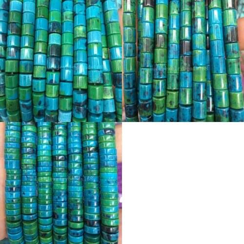 Free Shipping Fashion Jewelry 7X2.5mm 6x9mm 6x6mm Beautiful Azurite Art Loose Beads 15.5" WFH426