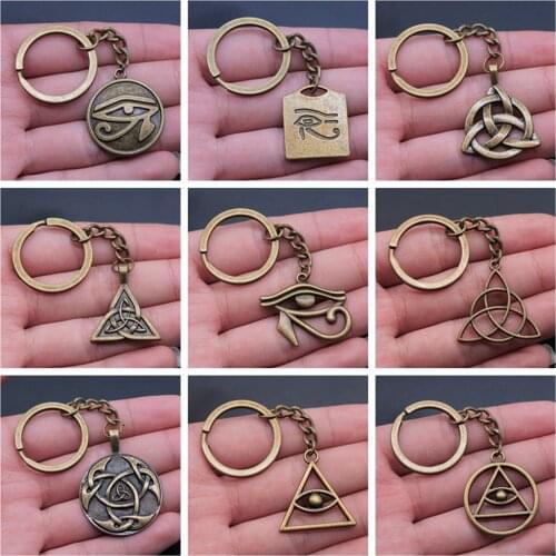 1 Piece Keychain Celtic And Eye Of Horus key-rings fashion hot sale key chain women keyring key-rings