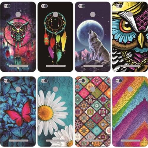 TPU Case For xiaomi Redmi 3s Redmi 3 Pro Case Silicone Phone Cover for xiaomi Redmi 3 Pro Case Redmi 3S 3 S Pro Case 5.0" flower