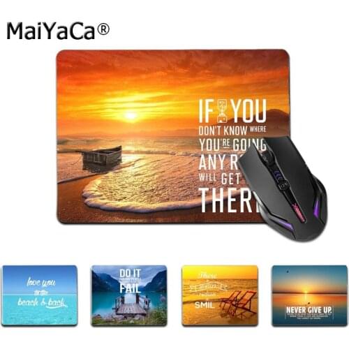 Travel mountain sea beach quotes Anti-Slip Durable Silicone Computermats Smooth Writing Pad Desktops Mate gaming mouse pad