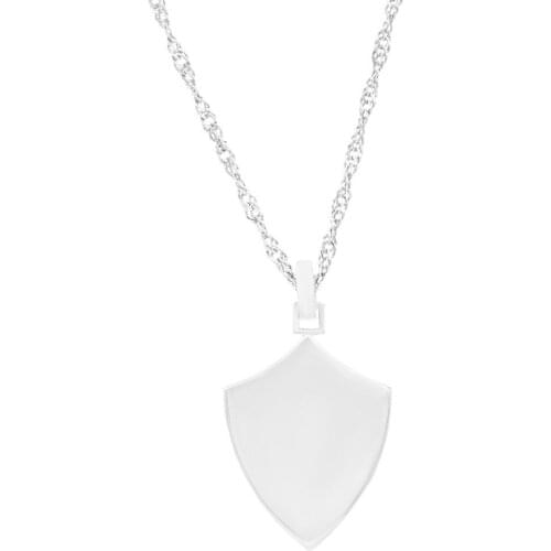 GULCE DERELI, ARMOR SYMBOL CHARM CHAIN NECKLACE, CHAIN NECKLACES, CHARM NECKLACES, GIFT BOX, GOLD/SILVER PLATED