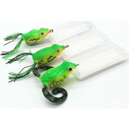 1 PCS 4CM/7G Artificial Soft Cork Bait Japan Fishing Bait Frog Lure High Hooks Topwater Ray Frog Fishing Bait