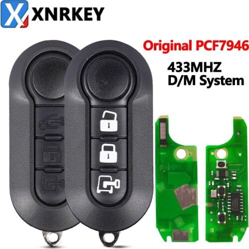 3 Button Remote Flip Car Key 433Mhz For Fiat 500 Grande Punto Doblo Qubo 2006 2007 2013 Delphi BSI With PCF7946 Chip