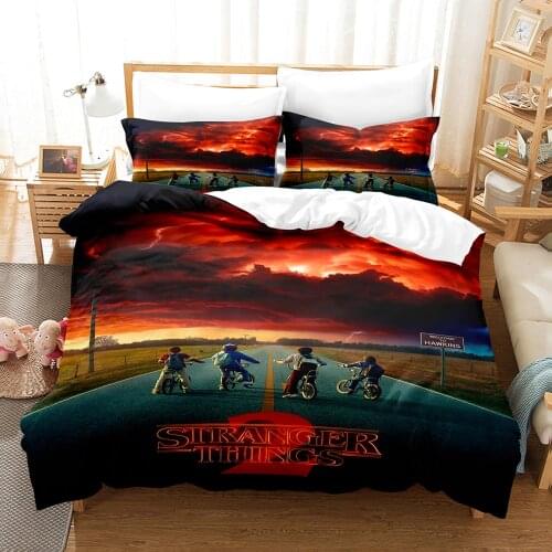 Stranger Things Bedding Set Single Twin Full Queen King Size Stranger Things Bed Set Childrens Kid Bedroom Duvetcover Sets 032