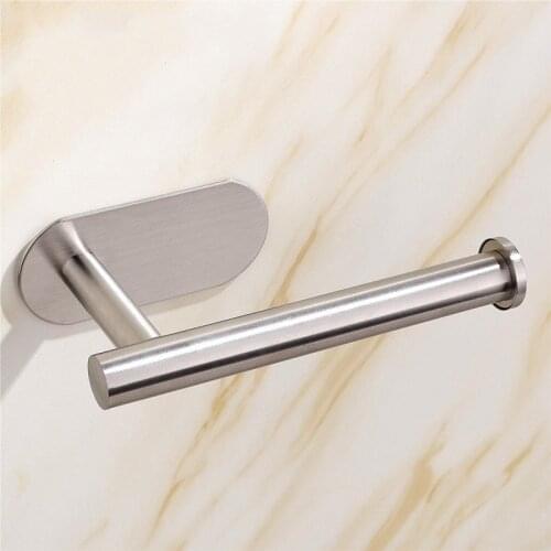Black Chrome Wall Mount Toilet Paper Holder 304 Stainless Steel Bathroom kitchen Roll Paper Rack Tissue Towel Accessories Rack