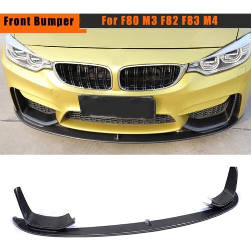 For F80 M3 F82 M4 Front Bumper Lip Diffuer With Splitters for BMW 4 Series F80 M3 F82 F83 M4 2014-2019 Carbon Fiber / FRP