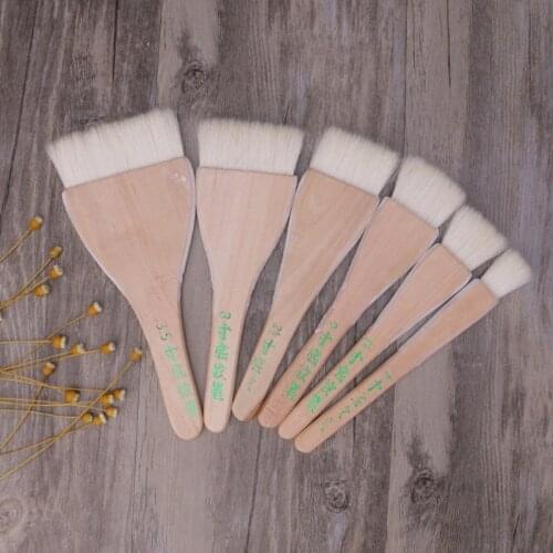 Six Sizes Goat Hair Handle Art Supplies Watercolor Acrylic Wood Oil Paint Brush for painting art Supplies