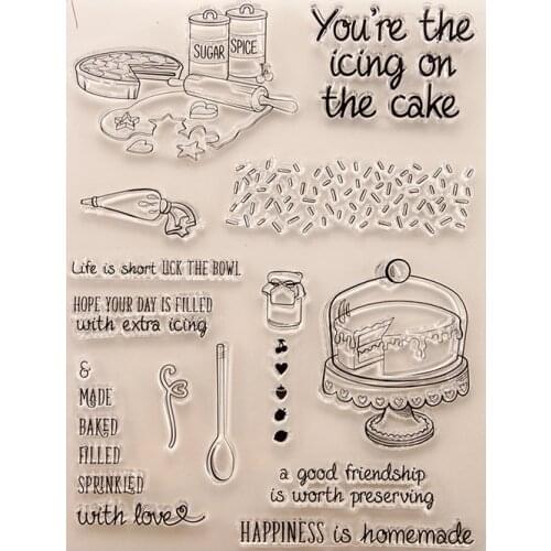 Baking Cake Clear Stamp /Seal for DIY Scrapbooking/photo Album Decorative Clear Stamp Sheets