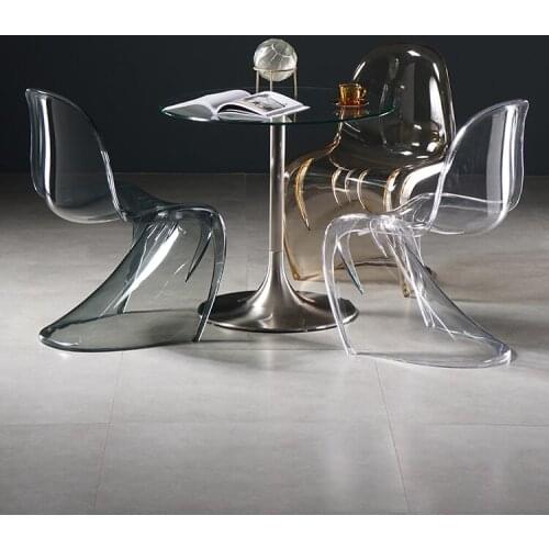 Nordic designer hair creative acrylic chairs makeup chair stool web celebrity transparent crystal dining chairs stool chair