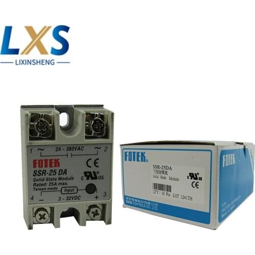 SSR-25DA Solid State Relay SSR Relay 25A 24-380VAC 3-32VDC FOTEK Relay