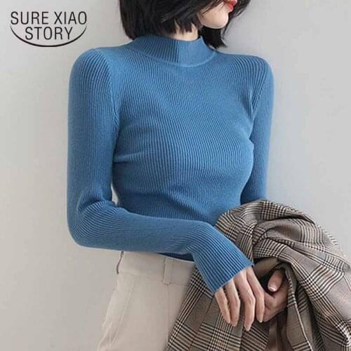 Spring Vintage Women Sweater Turtleneck Autumn Winter Clothes Women Long Sleeve Knitted Sweater Slim Korean Pullover Knitwear
