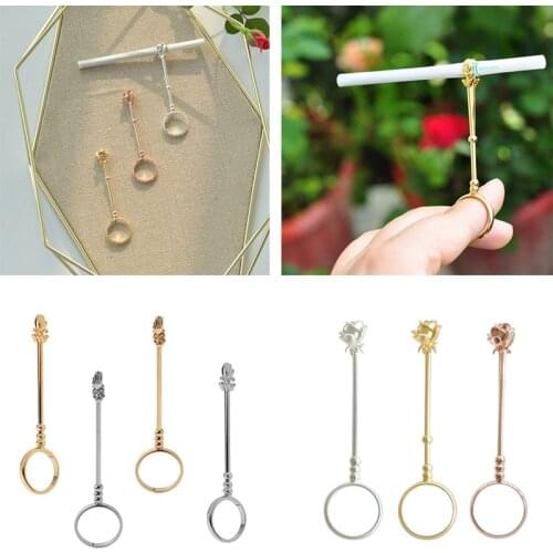 Vintage Cigarette Holder Ring Rack Metal Finger Clip Cigarette Smoking Accessories Women Men Smoker Ring Gift Set Smoking Supply