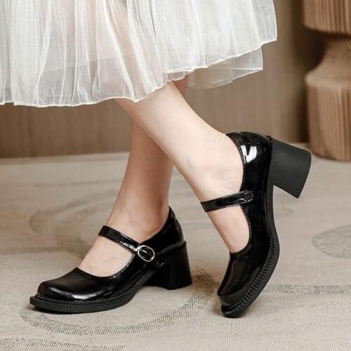 Lolita Japanese womens shoes soft girl girl high heel Mary Jane shoes waterproof platform student cosplay costume shoes 35-43