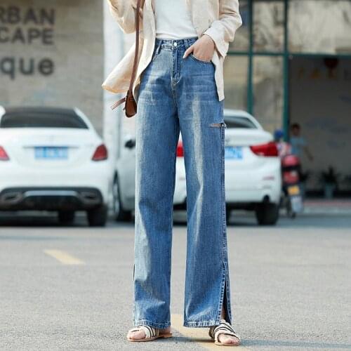 KANCOOLD Pants Women Casual High Waist Elasticity Denim Wide Leg Palazzo Pants Jeans Trousers loose new pants woman