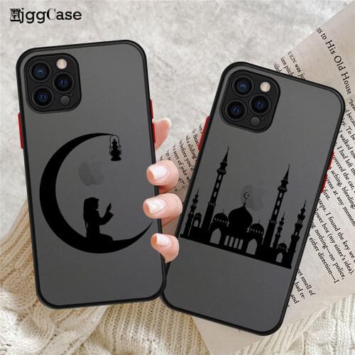 Muslim mosque Moon Temple Hard Matte Shockproof Phone Case For iPhone 11 12 Pro Max mini X XR XS 6 6s 7 8 Plus SE 2020 Cover