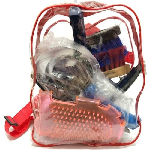 10pcs/Set Horse Cleaning Tool Equestrain Scrubbing Brush Set Grooming Care Kit Currycomb Horse Riding Accessories Color Random