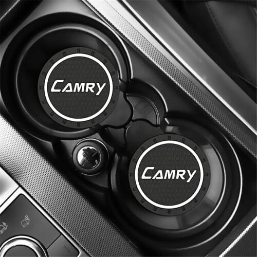 2pcs Car Auto Water Cup Slot Non-Slip Mat Accessories For Toyota Camry 40 50 2007 2008 2009 2018 Accessories Car Styling