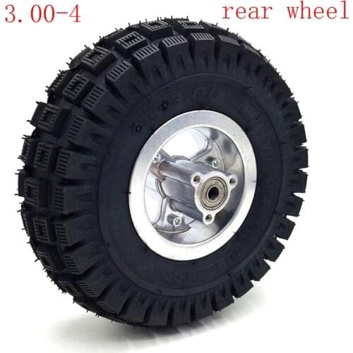 3.00-4 Electric Scooter Rear Wheel with tyre Alloy Rim hub and inner tube wheels Gas scooter bike motorcycle