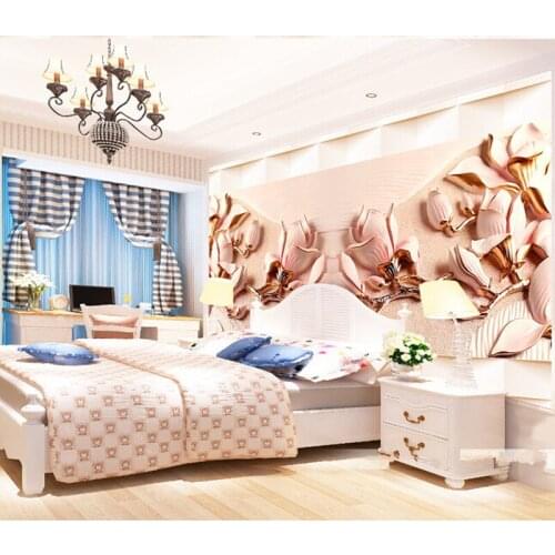 Custom 3D murals,Beautiful jade orchid 3D relief background wall papel de parede,living room sofa wall bedroom wallpaper