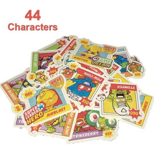 44pcs Different Super Zings Kid Kazoom Stickers for Baby Kids Playing Toy Cartoon SuperZings Pegatinas for Laptop Decoration