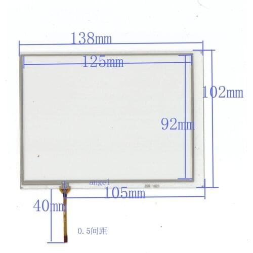 5.7-inch four-wire resistive touch screen 0.5 spacing 138 * 102 ZCR -1621
