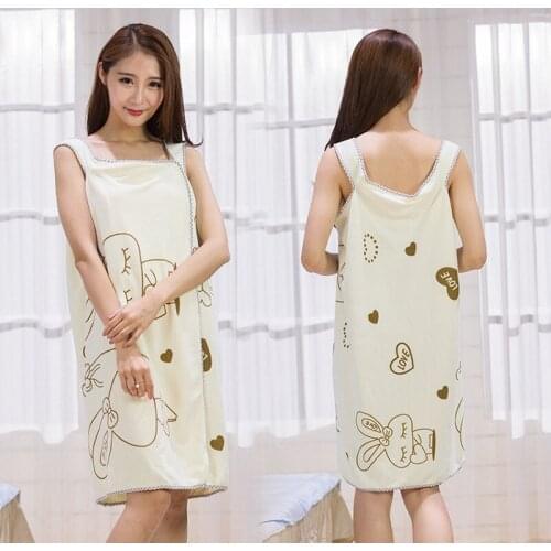 10pc Lovely Printed Change Bath Dress Can Wear Sling Bath Towel Anti light Beauty Salon Sweat Steam Summer Bath Towel Home Skirt