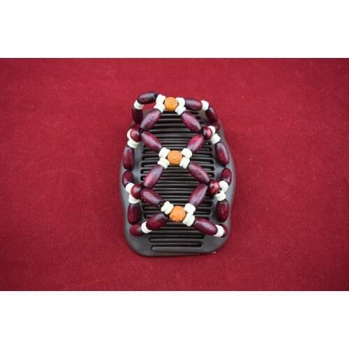 Burgundy rose flower beads comb 20pcs/lot professional work lady hair accessory Easy to Use classical comb hot sale for woman