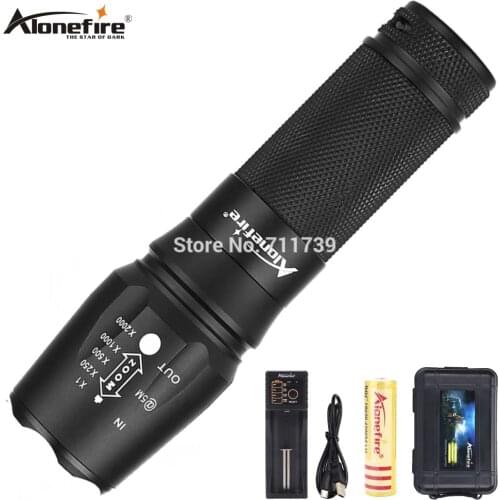 AloneFire X800 CREE Powerful NEW XP-L V6 T6 led Zoom flashlight 12W super bright Troch Home work for 18650 26650 LI-Ion battery