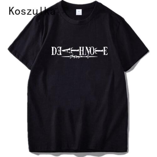 Death Note Black and White T Shirt Unisex Anime Short Sleeve Oversize Tee Shirt Fashion Mens Graphic Student Basic Casual Tshirt