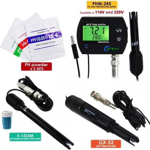 2-in-1 PH & Temperature Meter Dual Display Water Quality Monitoring Kit Replaceable Electrode Aquariums Hydroponics Pools Tank