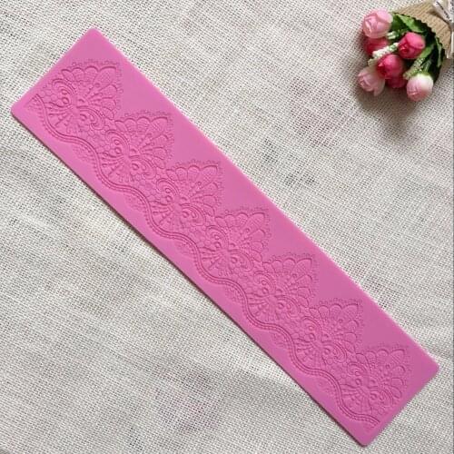 Lace lace silicone mold Lace lace pad Fondant cake decoration Wedding cake embossed mold