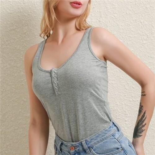 Female Sexy Strap Camisole Womens Single-Breasted Tank Camis Summer Clothes Contrast Color Skinny Tank Vest Vest Top Streetwear