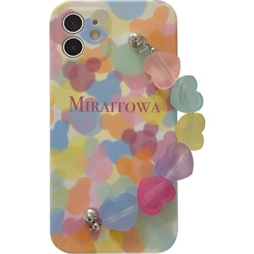 Soft Silicone Phone Case with Colorful Bracelet for Iphone 7 8 X 11 12 Fashion Girls Phone Case for Huawei P30 P40 Nova 7 8